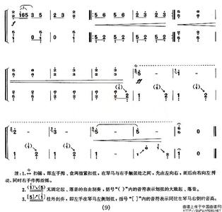 古筝曲谱-战台风
